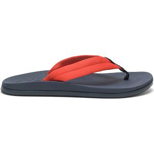 Chacos Chillos Men's Flips Orange / Navy | 6712894-US