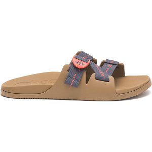 Chacos Chillos Men's Slides Yellow / Grey / Orange | 2907568-US