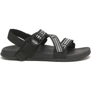 Chacos Lowdown Men's Sandals Black / White | 795348-US