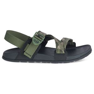 Chacos Lowdown Men's Sandals Green / Black | 4739186-US