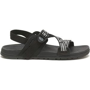 Chacos Lowdown Women's Sandals Black / White | 6274180-US