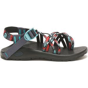 Chacos ZX/2 Classic Women's Sandals Black / Red / Blue | 3572681-US