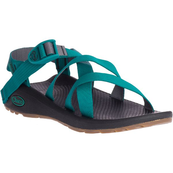 Chacos Banded Z/Cloud Women's Sandals Grey / Green | 8407621-US