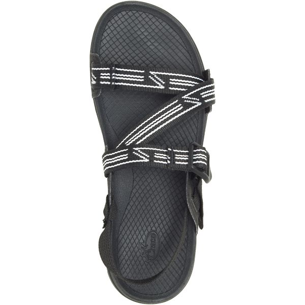 Chacos Lowdown Women's Sandals Black / White | 6274180-US