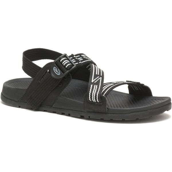Chacos Lowdown Women's Sandals Black / White | 6274180-US