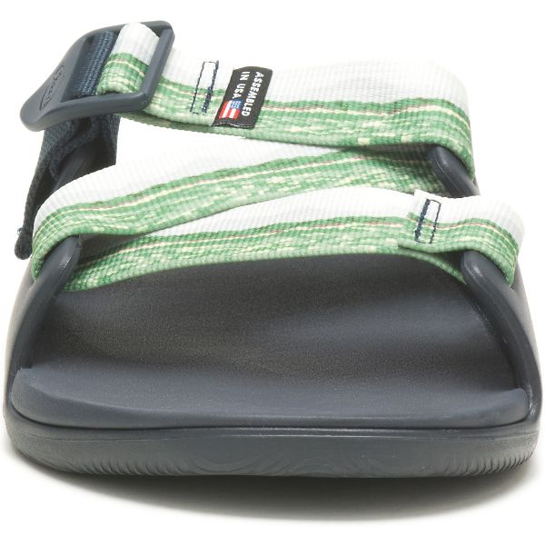 Chacos Thomas Rhett Chillos Men's Slides Grey / Green | 9152608-US