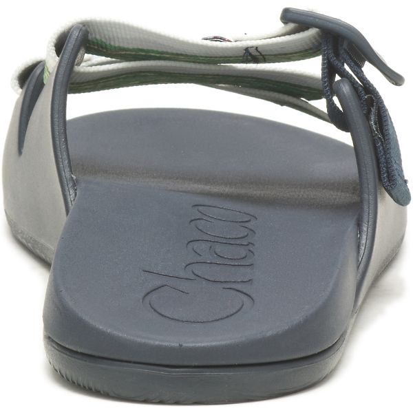 Chacos Thomas Rhett Chillos Men's Slides Grey / Green | 9152608-US
