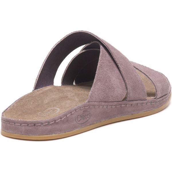 Chacos Wayfarer Suede Women's Slides Purple / Brown | 7180436-US