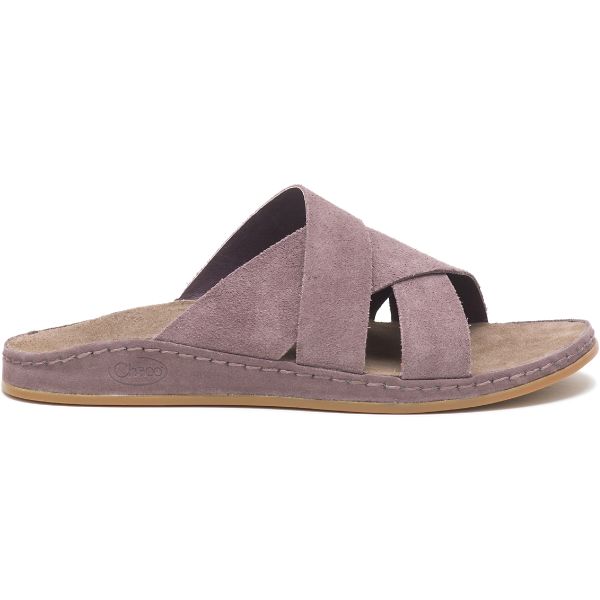 Chacos Wayfarer Suede Women\'s Slides Purple / Brown | 7180436-US